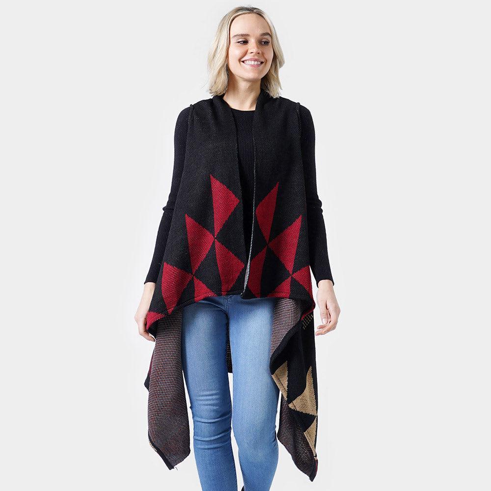 Black Western Pattern Knit Vest - Jewelry Store by Erik Rayo