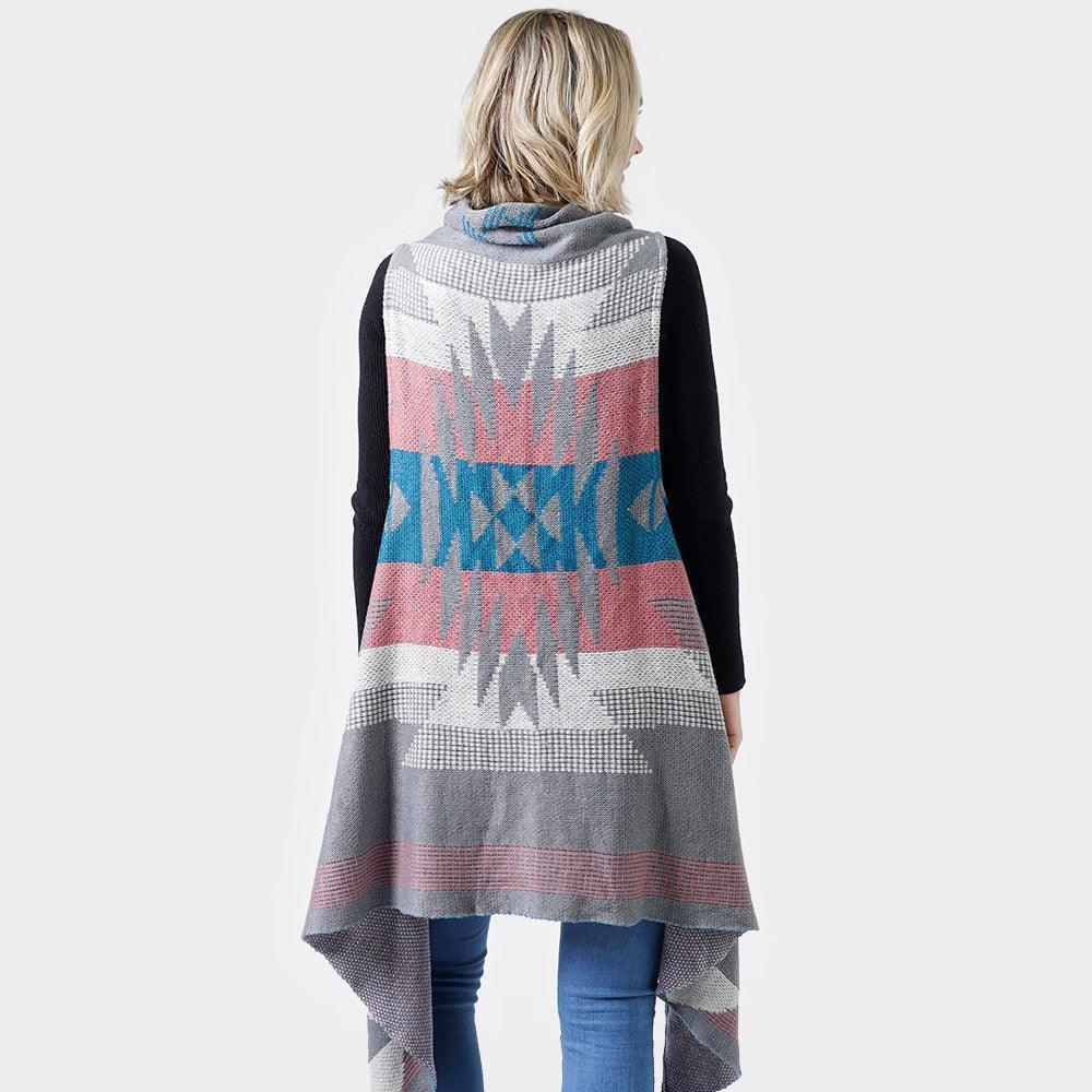 Gray Western Pattern Knit Vest - Jewelry Store by Erik Rayo
