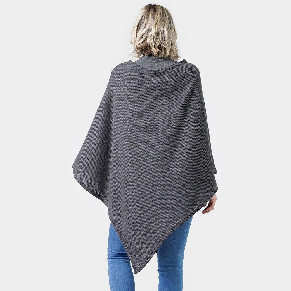 Gray Textured Jersey Poncho - Jewelry Store by Erik Rayo