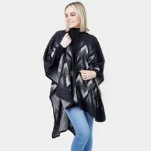 Load image into Gallery viewer, Black Chevron Pattern Cape
