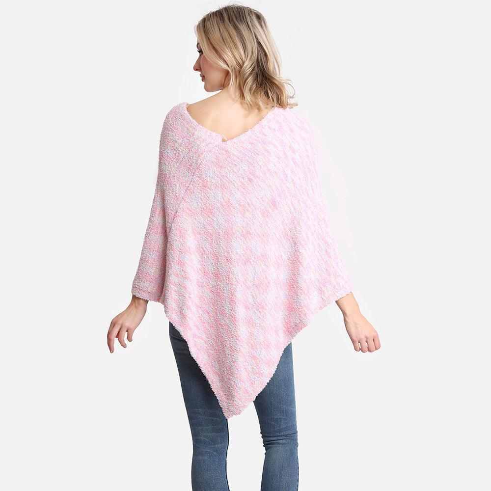 Pink Mixed Printed Soft Poncho - Jewelry Store by Erik Rayo