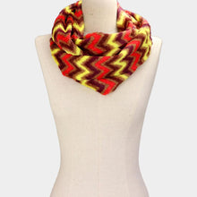 Load image into Gallery viewer, Yellow Chevron Pattern Infinity Scarf
