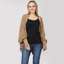 Load image into Gallery viewer, Taupe Soft Knit Shrug Cardigan
