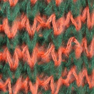 Green Two Tone Knit Striped Fringe Oblong Scarf - Jewelry Store by Erik Rayo