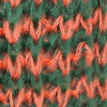 Load image into Gallery viewer, Green Two Tone Knit Striped Fringe Oblong Scarf
