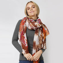 Load image into Gallery viewer, Brown Ethnic Printed Scarf
