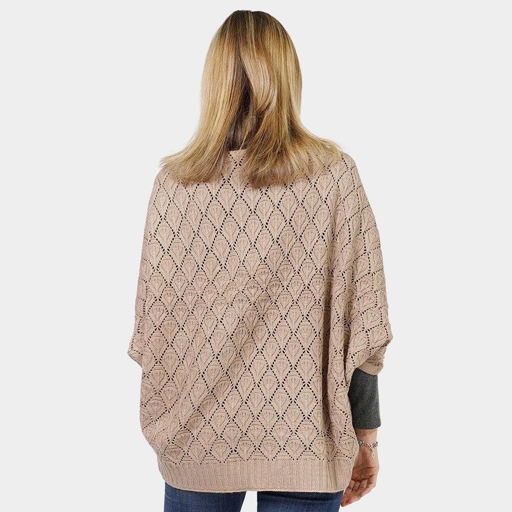 Taupe Diamond Knit Shrug Vest - Jewelry Store by Erik Rayo