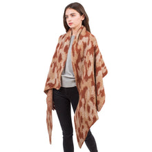 Load image into Gallery viewer, Beige Leopard Fuzzy Heavy Scarf
