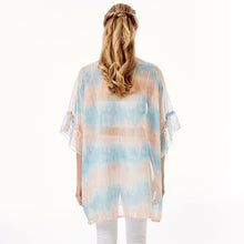 Load image into Gallery viewer, Blue Tie Dye Cover Up Poncho
