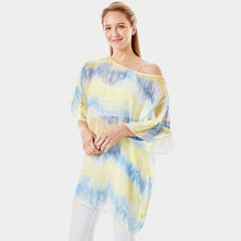 Load image into Gallery viewer, Yellow Tie Dye Cover Up Poncho
