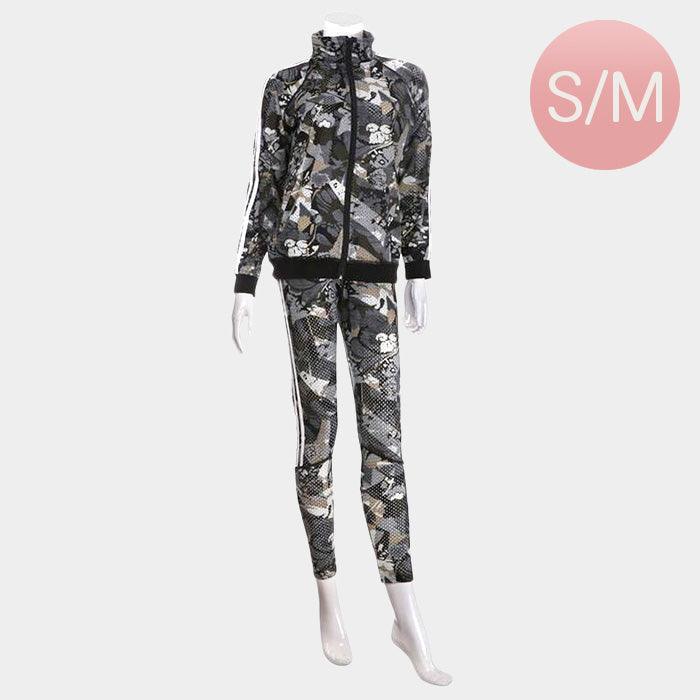 Gray Side Double Stripe Detail Track Jacket Pants Set - Jewelry Store by Erik Rayo