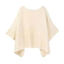 Load image into Gallery viewer, Beige Yarn Knitted Poncho
