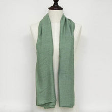 Load image into Gallery viewer, Green Polyester Winter Scarf
