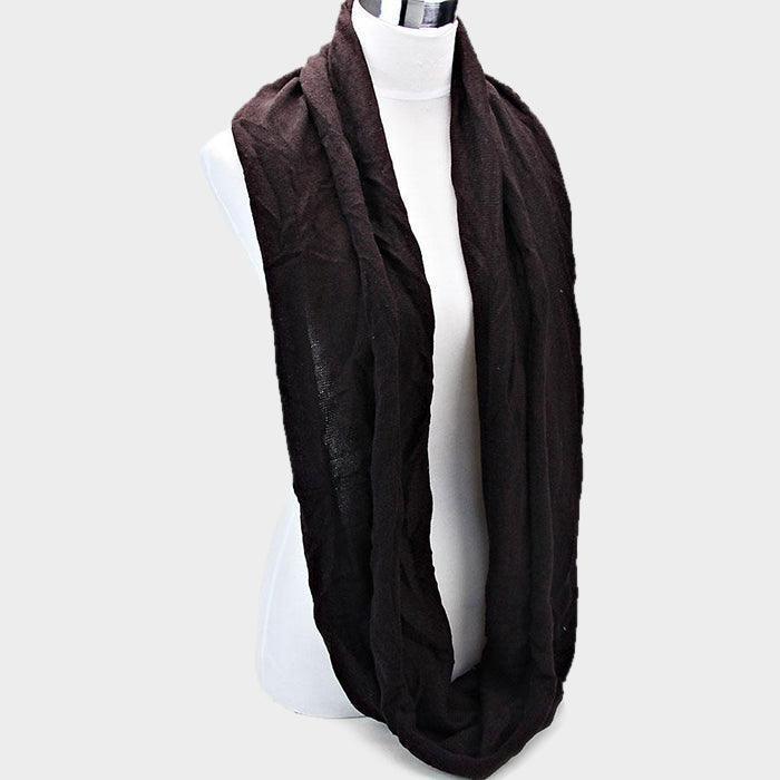 Brown Solid Infinity Scarf - Jewelry Store by Erik Rayo