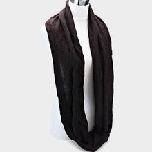 Load image into Gallery viewer, Brown Solid Infinity Scarf
