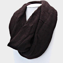 Load image into Gallery viewer, Brown Solid Infinity Scarf
