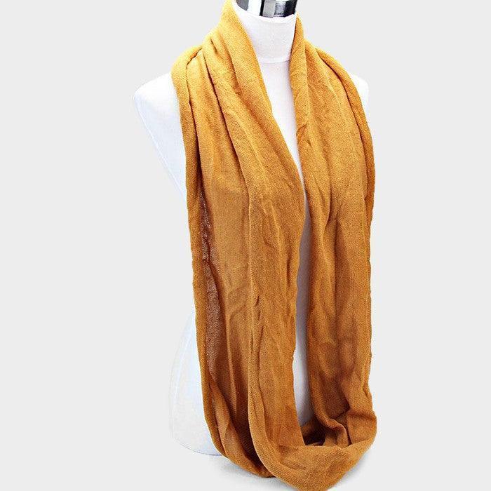 Mustard Solid Infinity Scarf - Jewelry Store by Erik Rayo