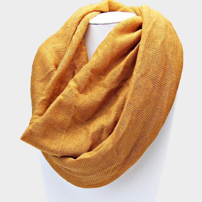 Mustard Solid Infinity Scarf