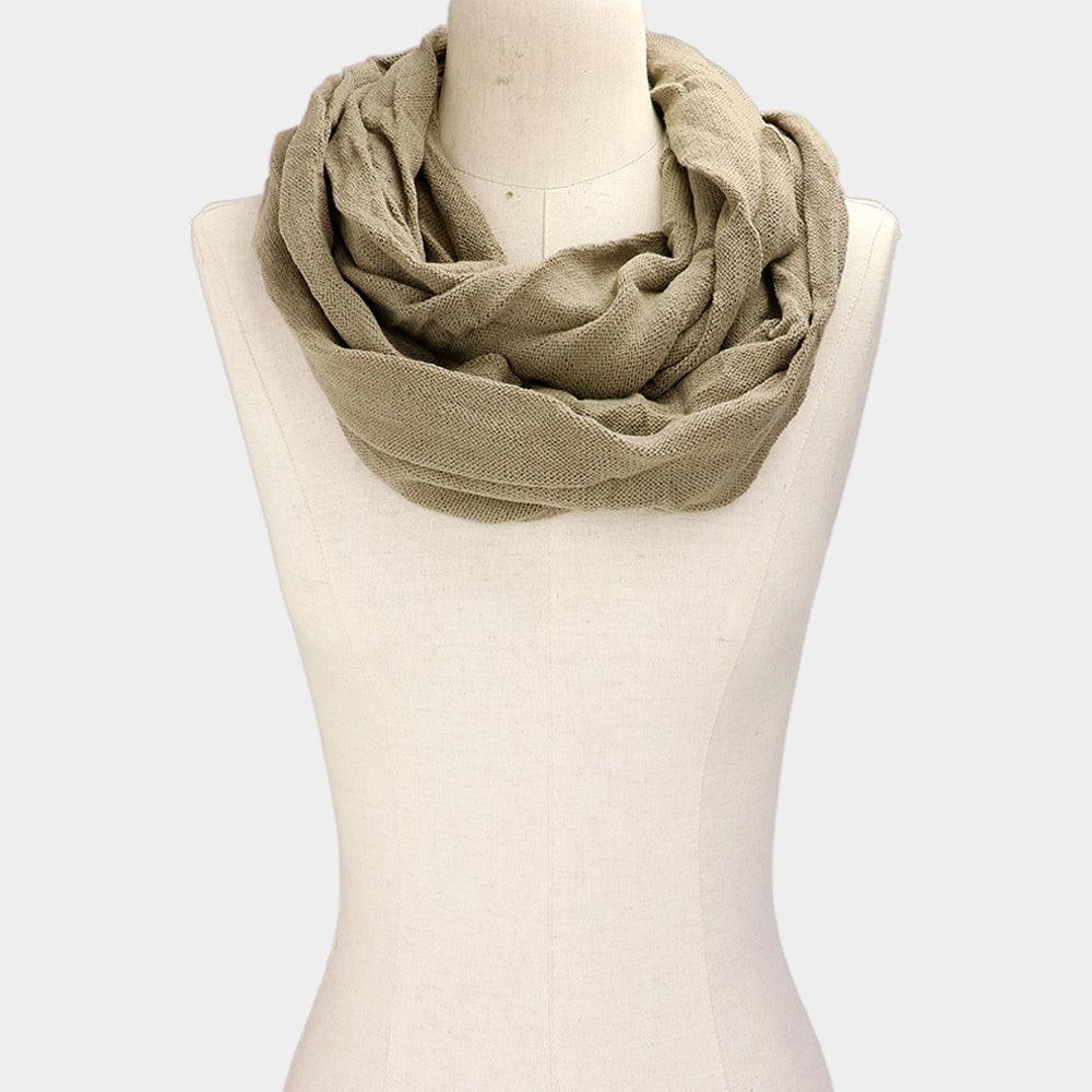 Taupe Solid Infinity Scarf - Jewelry Store by Erik Rayo