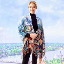 Load image into Gallery viewer, City Landscape Painting Printed Scarf
