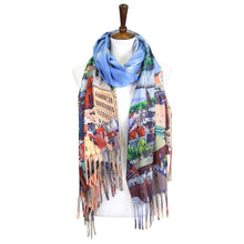 Load image into Gallery viewer, City Landscape Painting Printed Scarf
