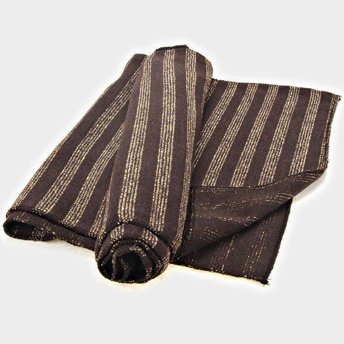 Brown Striped Oblong Scarf - Jewelry Store by Erik Rayo