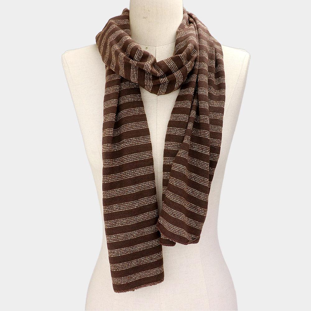 Brown Striped Oblong Scarf - Jewelry Store by Erik Rayo