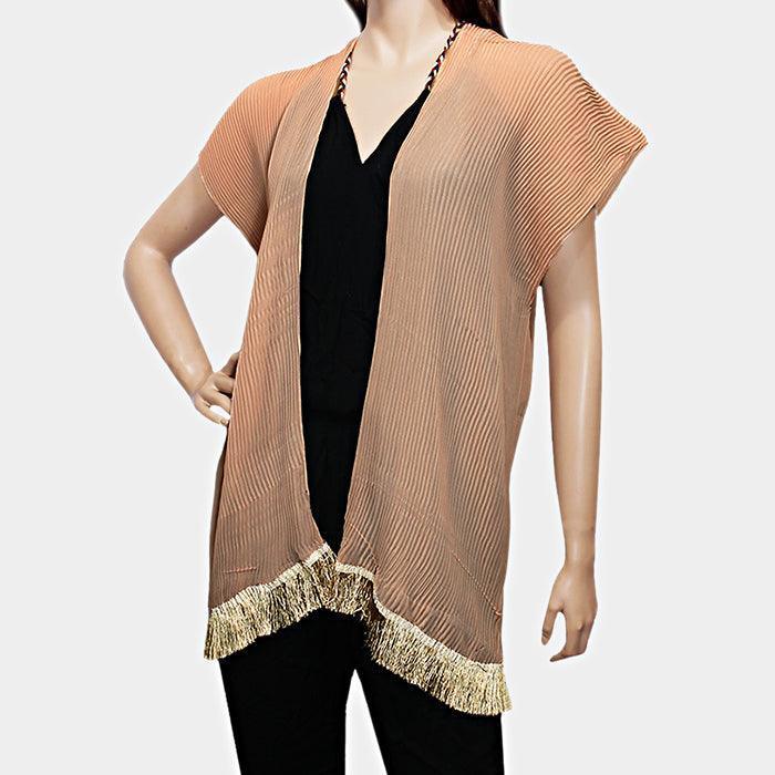 Tassel Fringe Texturized Open Poncho - Jewelry Store by Erik Rayo