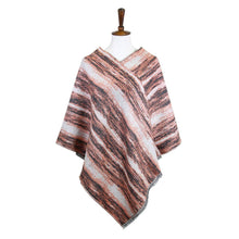 Load image into Gallery viewer, Pink Vertical Patterned Poncho
