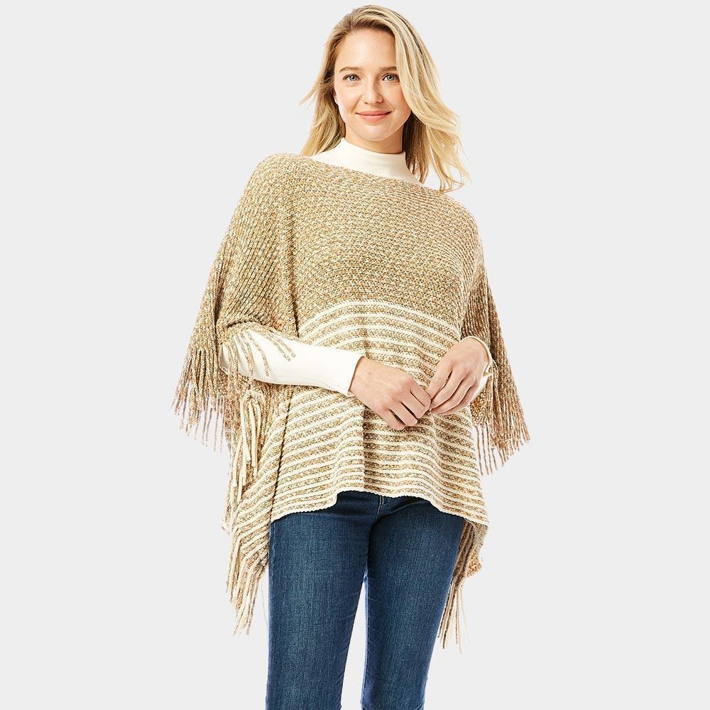 Beige Soft Chenille Top With Fringe - Jewelry Store by Erik Rayo