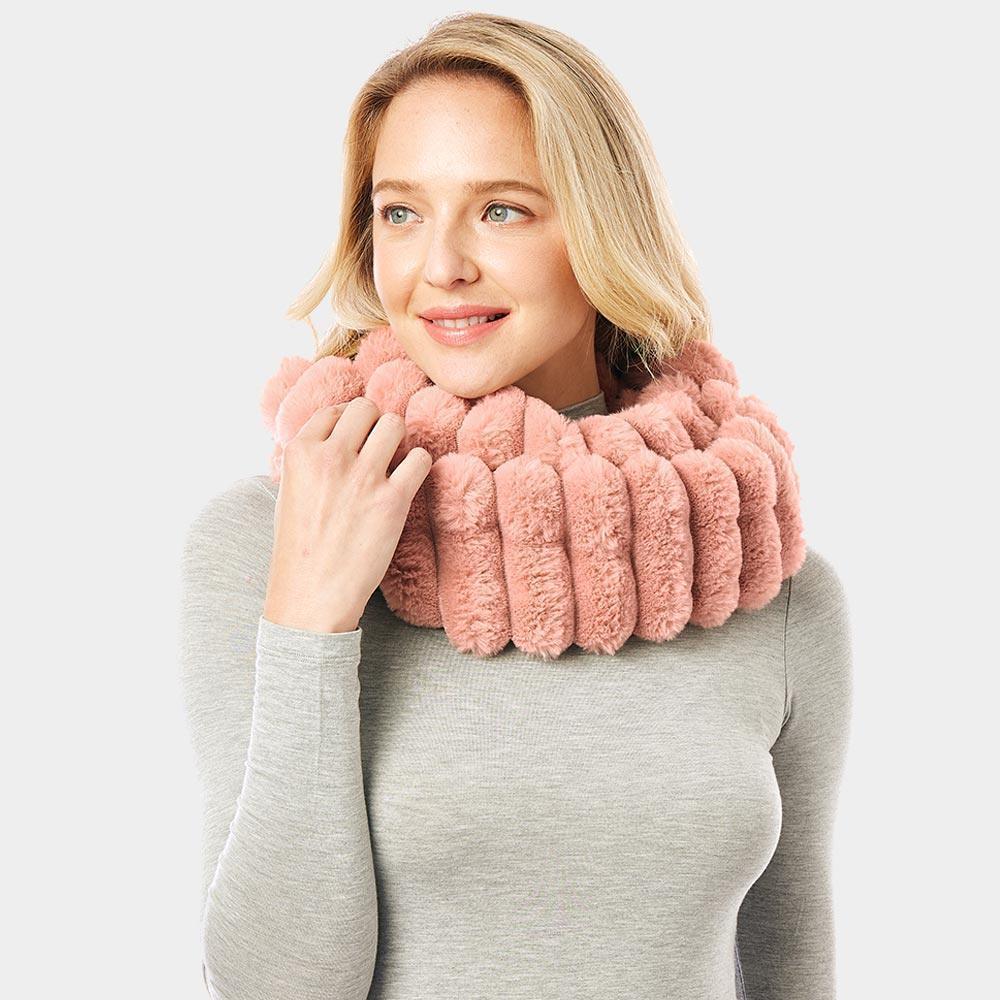 Pink Soft Faux Fur Infinity Scarf - Jewelry Store by Erik Rayo