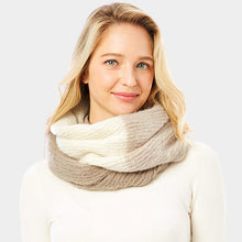 Load image into Gallery viewer, Beige Multi Color Infinity Scarf
