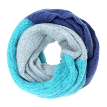 Load image into Gallery viewer, Navy Multi Color Infinity Scarf
