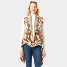 Load image into Gallery viewer, Beige Soft Fuzzy Colorful Animal Print Vest
