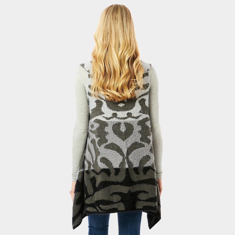 Black Soft Fuzzy Colorful Animal Print Vest - Jewelry Store by Erik Rayo