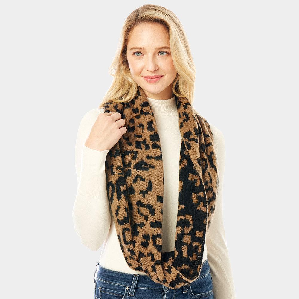 Brown Leopard Print Infinity Scarf - Jewelry Store by Erik Rayo