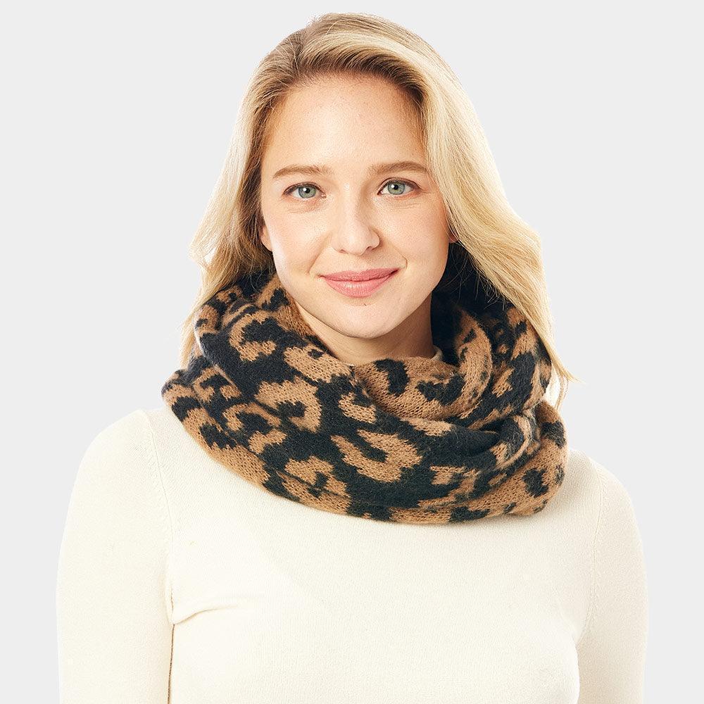 Brown Leopard Print Infinity Scarf - Jewelry Store by Erik Rayo