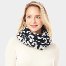 Load image into Gallery viewer, White Leopard Print Infinity Scarf
