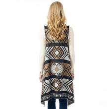 Load image into Gallery viewer, Black Aztec Pattern Button Vest
