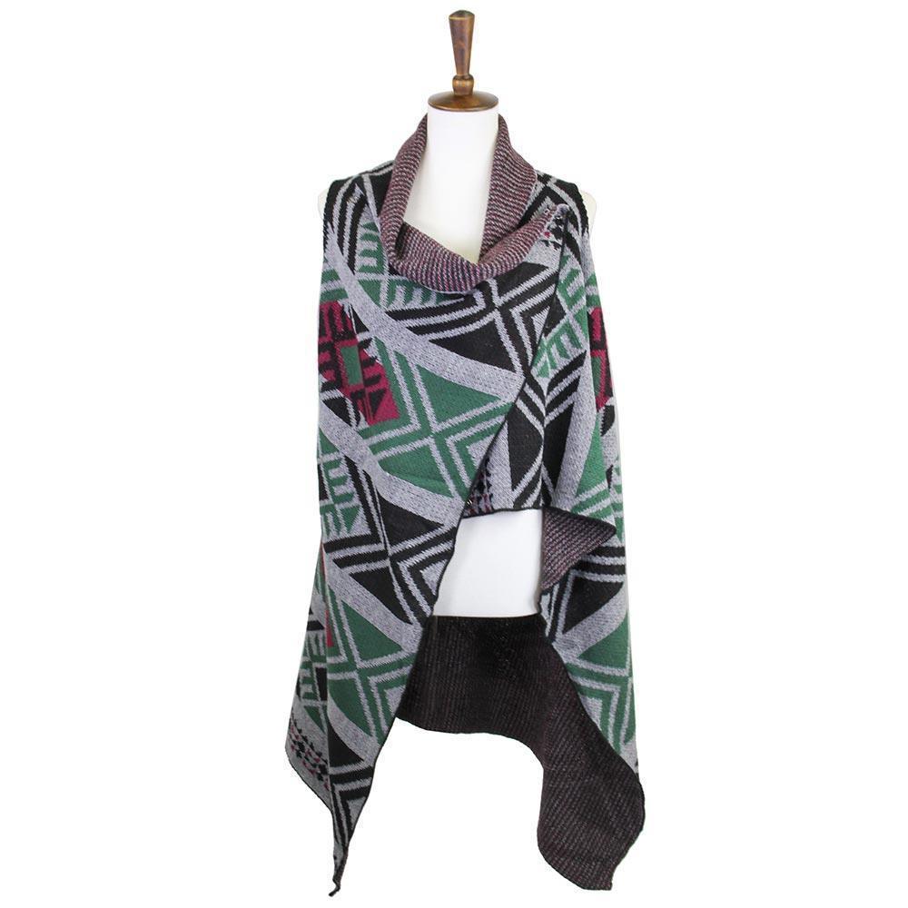 Gray Aztec Pattern Button Vest - Jewelry Store by Erik Rayo