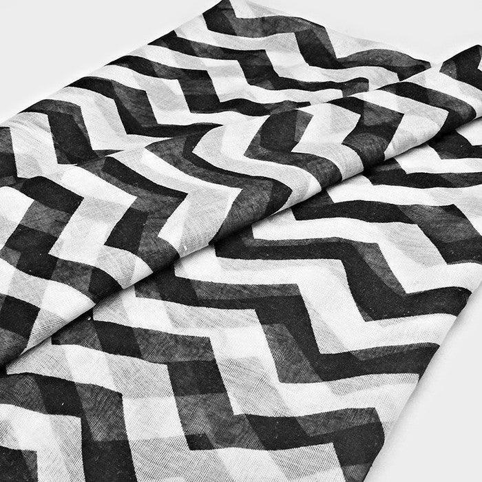 White Chevron Pattern Infinity Scarf - Jewelry Store by Erik Rayo