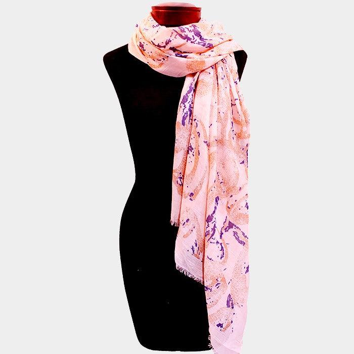 Pink Patterned scarf