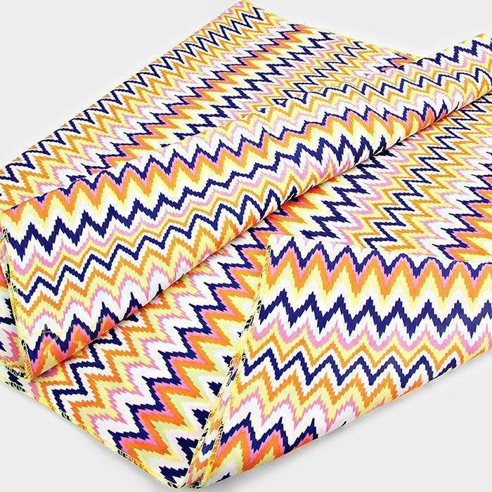Blue Chevron Pattern Infinity Scarf - Jewelry Store by Erik Rayo