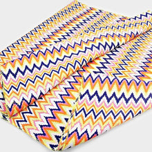 Load image into Gallery viewer, Blue Chevron Pattern Infinity Scarf
