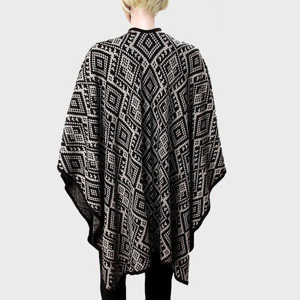 Brown Funky Tribal Acrylic Poncho - Jewelry Store by Erik Rayo