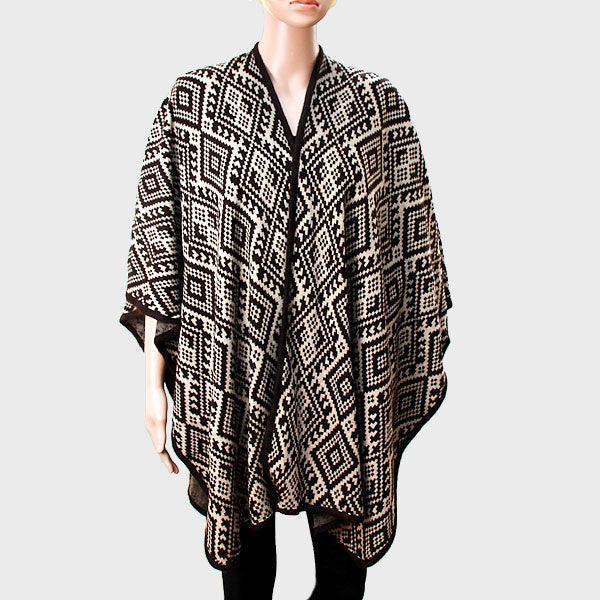 Brown Funky Tribal Acrylic Poncho - Jewelry Store by Erik Rayo