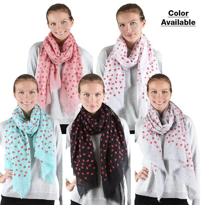 Green Lips print scarf - Jewelry Store by Erik Rayo