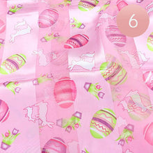 Load image into Gallery viewer, Pink 6PCS - Satin Striped Easter Egg Pattern Print Scarf
