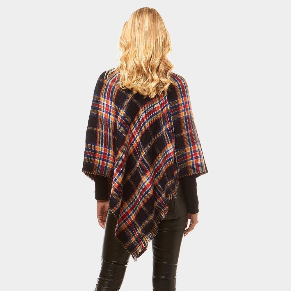 Black 
Multi Plaid Poncho - Jewelry Store by Erik Rayo