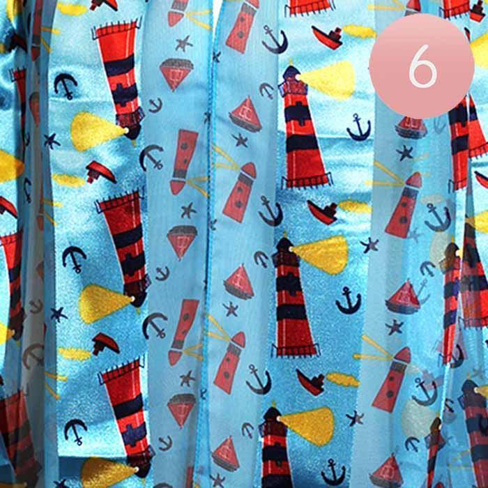 Blue 6PCS - Lighthouse Anchor Pattern Printed Scarf - Jewelry Store by Erik Rayo